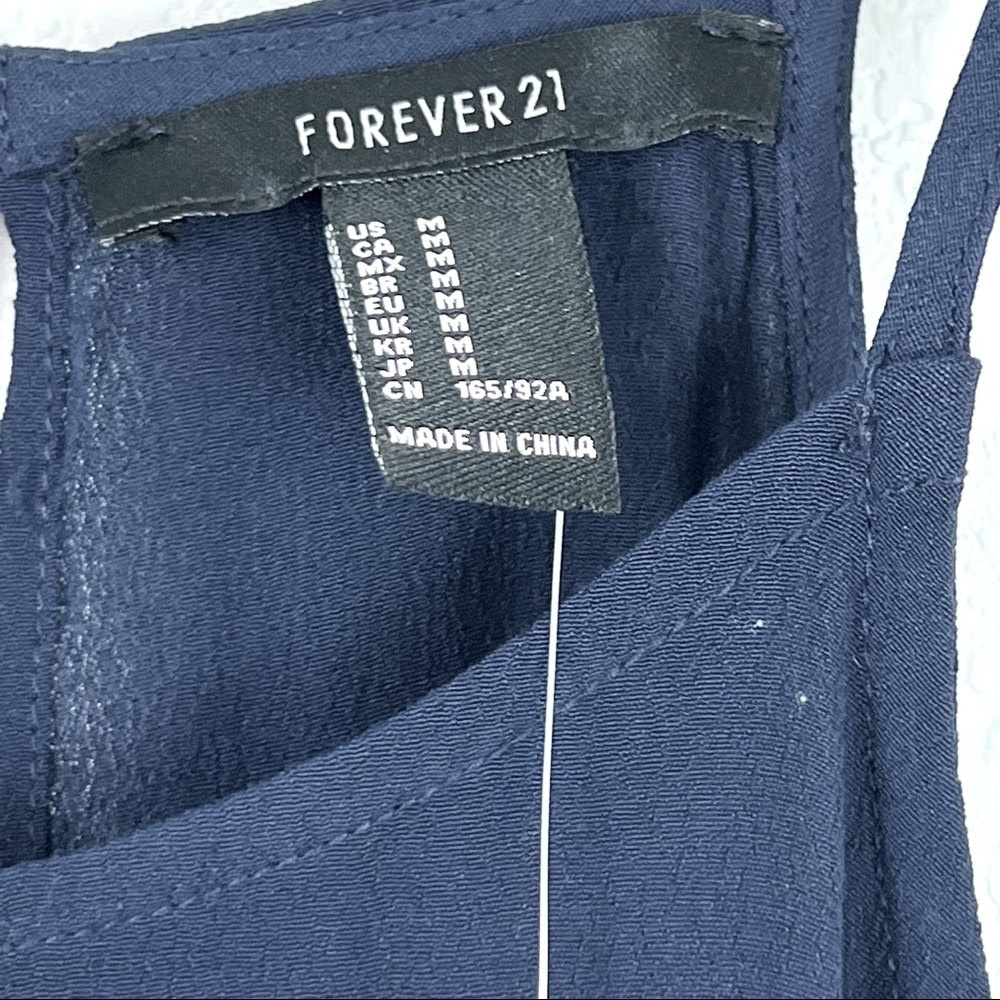 Forever 21 Navy Blue Halter Dress Size Medium New with Tags. - Picture 3 of 5